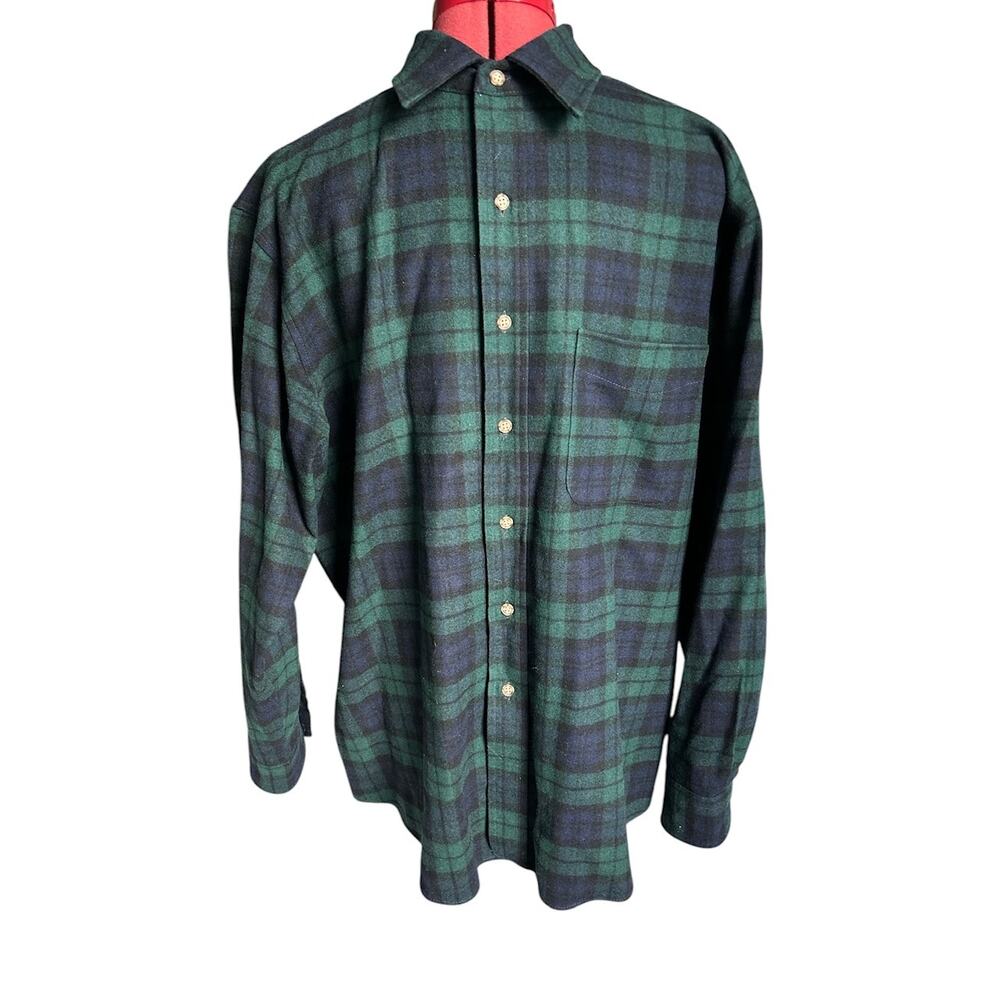 Vintage Pendleton Men’s Large 100% Pure Virgin Wool Plaid Tartan Flannel Shirt